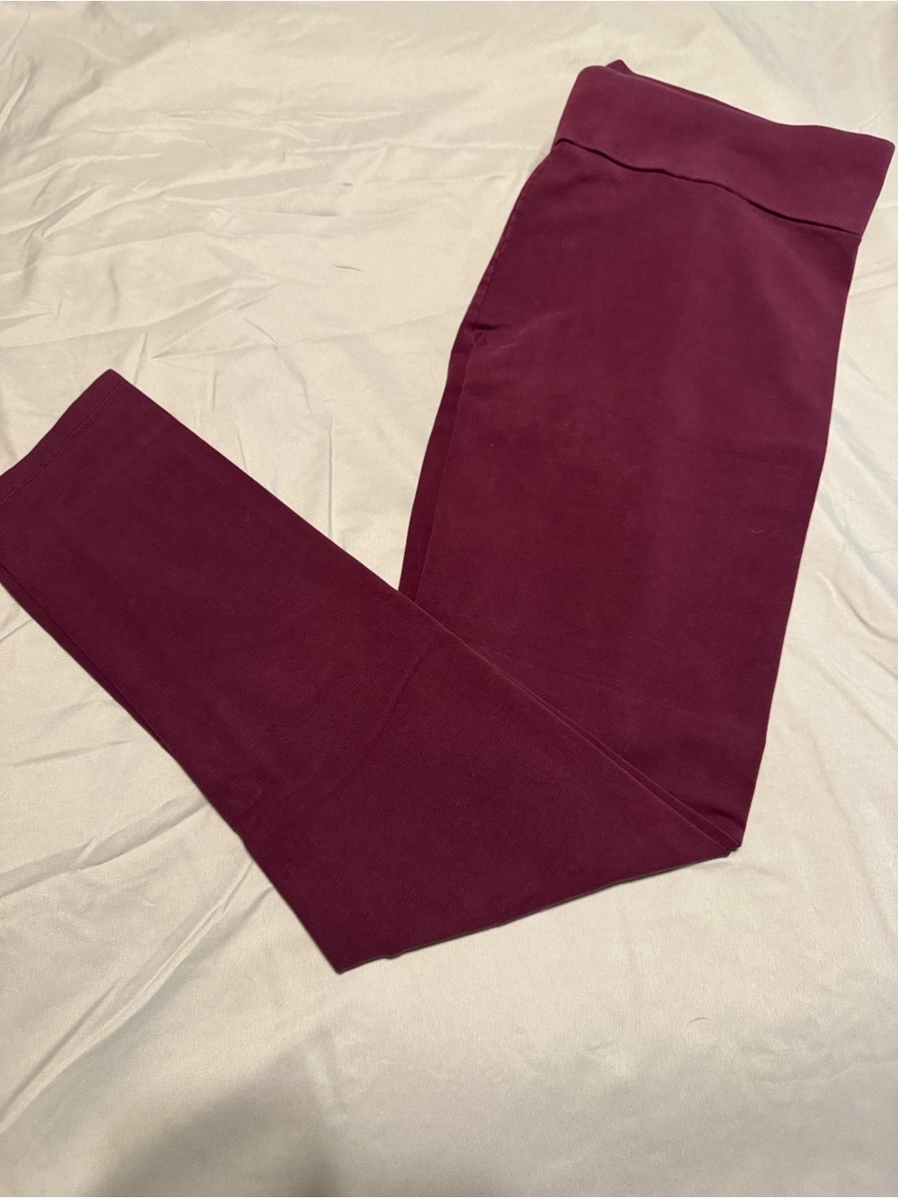 LOGO by Lori Goldstein Leggings Size L in Burgundy/Wine - Bundle and Save!